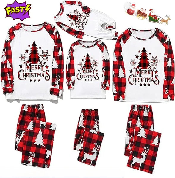 Family Christmas Fashion Xmas Matching PJs Set Sleepwear Kids Adult Nightwear