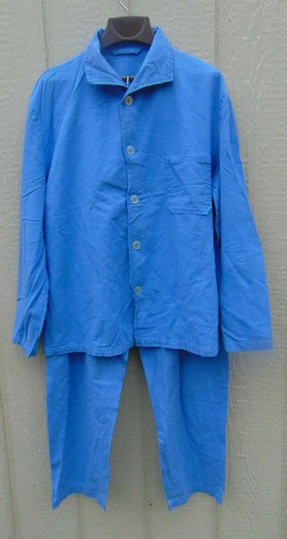 German military blue cotton pajama sets, very good used condition, free shipping