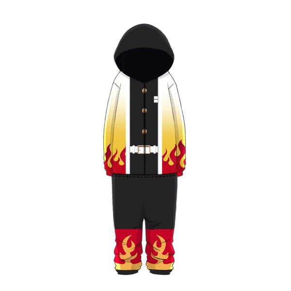 Demon Slayer Kimetsu no Yaiba Pajamas Jumpsuit Cosplay Kamado Tanjirou Sleepwear