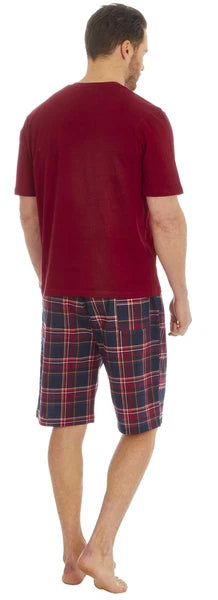 Cargo Bay Mens Cotton Blend Short Woven Lounge Set