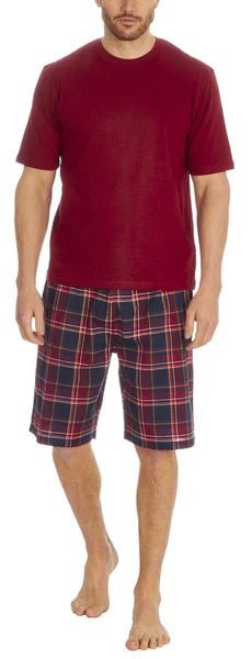 Cargo Bay Mens Cotton Blend Short Woven Lounge Set