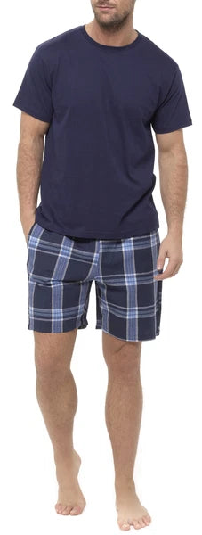 Foxbury Mens Checked Short Pyjama Set