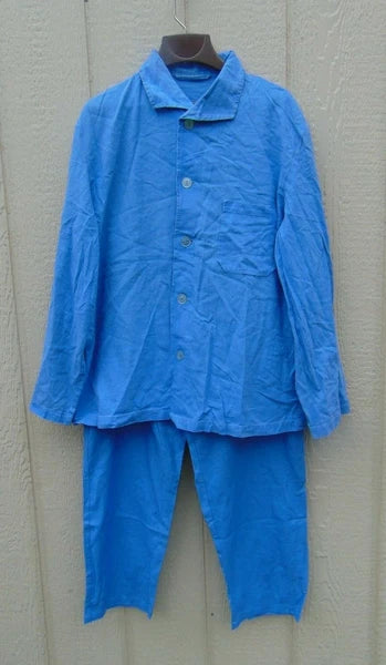 German military blue cotton pajama sets, very good used condition, free shipping