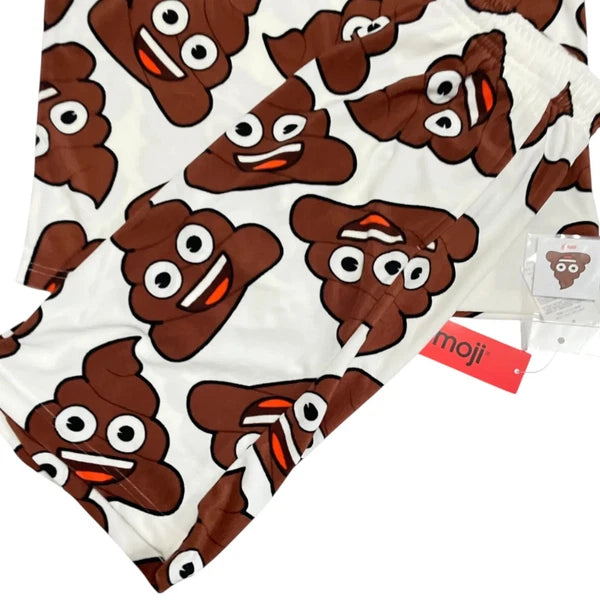 Funny Poop Emoji Pajamas Set Unisex Short Sleeve Loungewear Cute Poo  Gift
