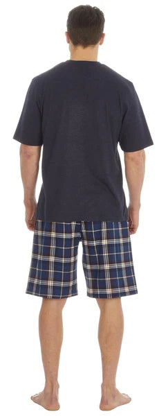 Cargo Bay Mens Cotton Blend Short Woven Lounge Set