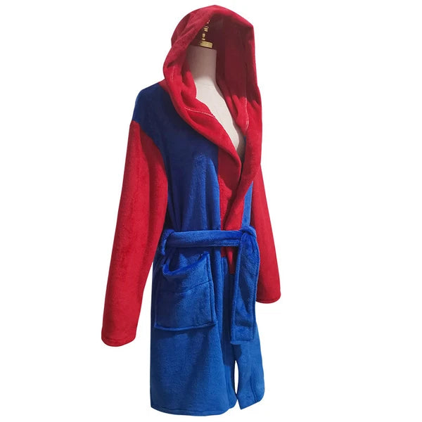 Game Super Mario Bathrobe Pajamas Cosplay Adult Kids Sleepwear Nightgown Costume