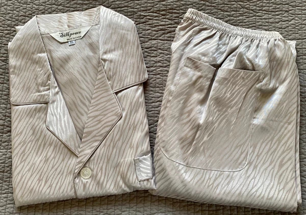 2nd Item Ship FREE  Mens Silk Satin Pajamas Set Pants Lounge Sleepwear SILKPEACE