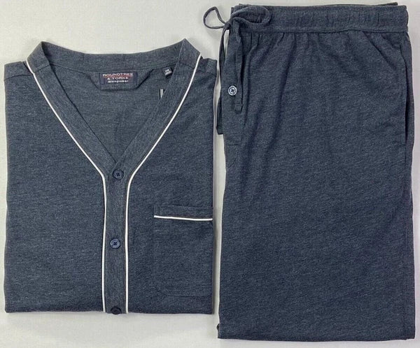 Men's Big & Tall Roundtree & Yorke 2 Piece Sleepwear Shirt & Pants Pajama Set