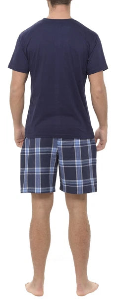 Foxbury Mens Checked Short Pyjama Set