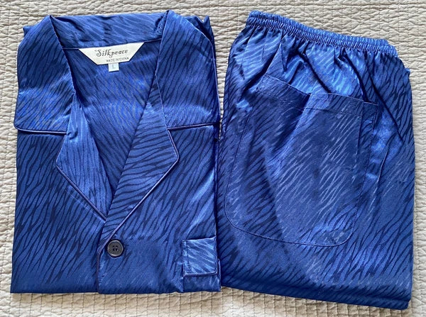2nd Item Ship FREE  Mens Silk Satin Pajamas Set Pants Lounge Sleepwear SILKPEACE