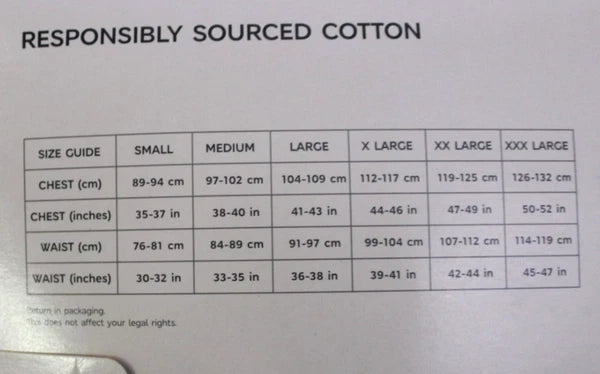 M & S Mens Pure Cotton Brushed For Warmth Pyjamas Loungewear Top & Long Pants