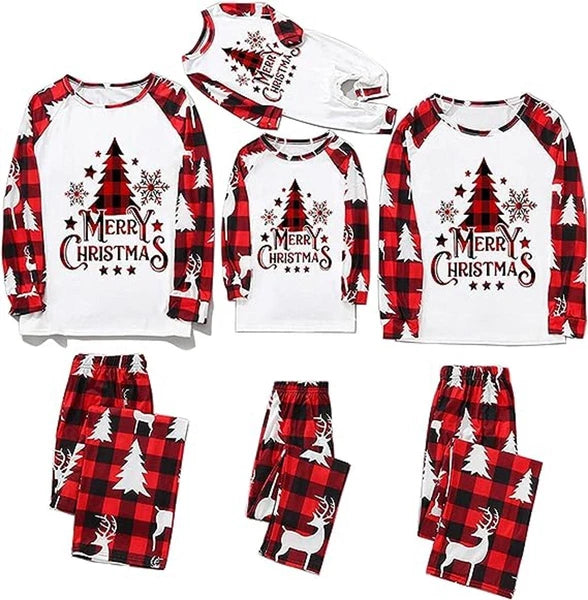 Family Christmas Fashion Xmas Matching PJs Set Sleepwear Kids Adult Nightwear