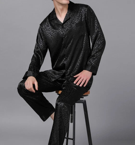 2nd Item Ship FREE  Mens Silk Satin Pajamas Set Pants Lounge Sleepwear SILKPEACE