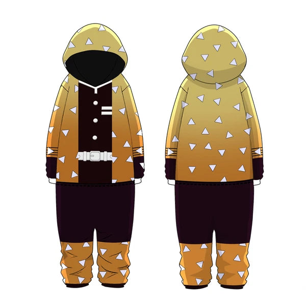 Demon Slayer Kimetsu no Yaiba Pajamas Jumpsuit Cosplay Kamado Tanjirou Sleepwear