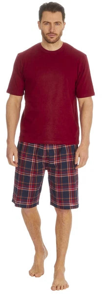Cargo Bay Mens Cotton Blend Short Woven Lounge Set