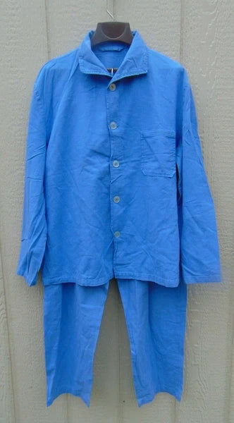 German military blue cotton pajama sets, very good used condition, free shipping