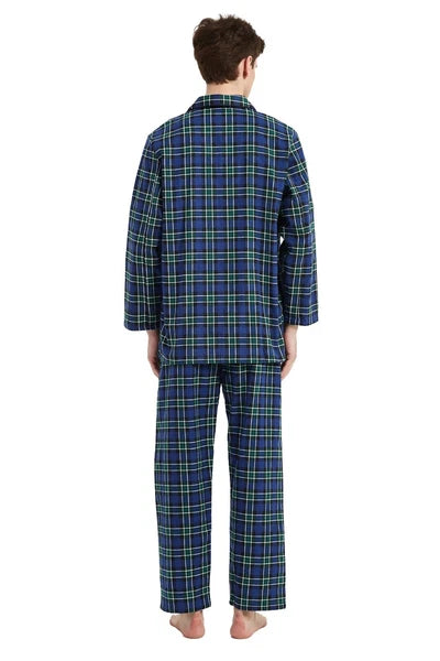 Amaxer Men’s Pajamas Set 100% Cotton Flannel Long Sleeves Pajamas For Men PJs
