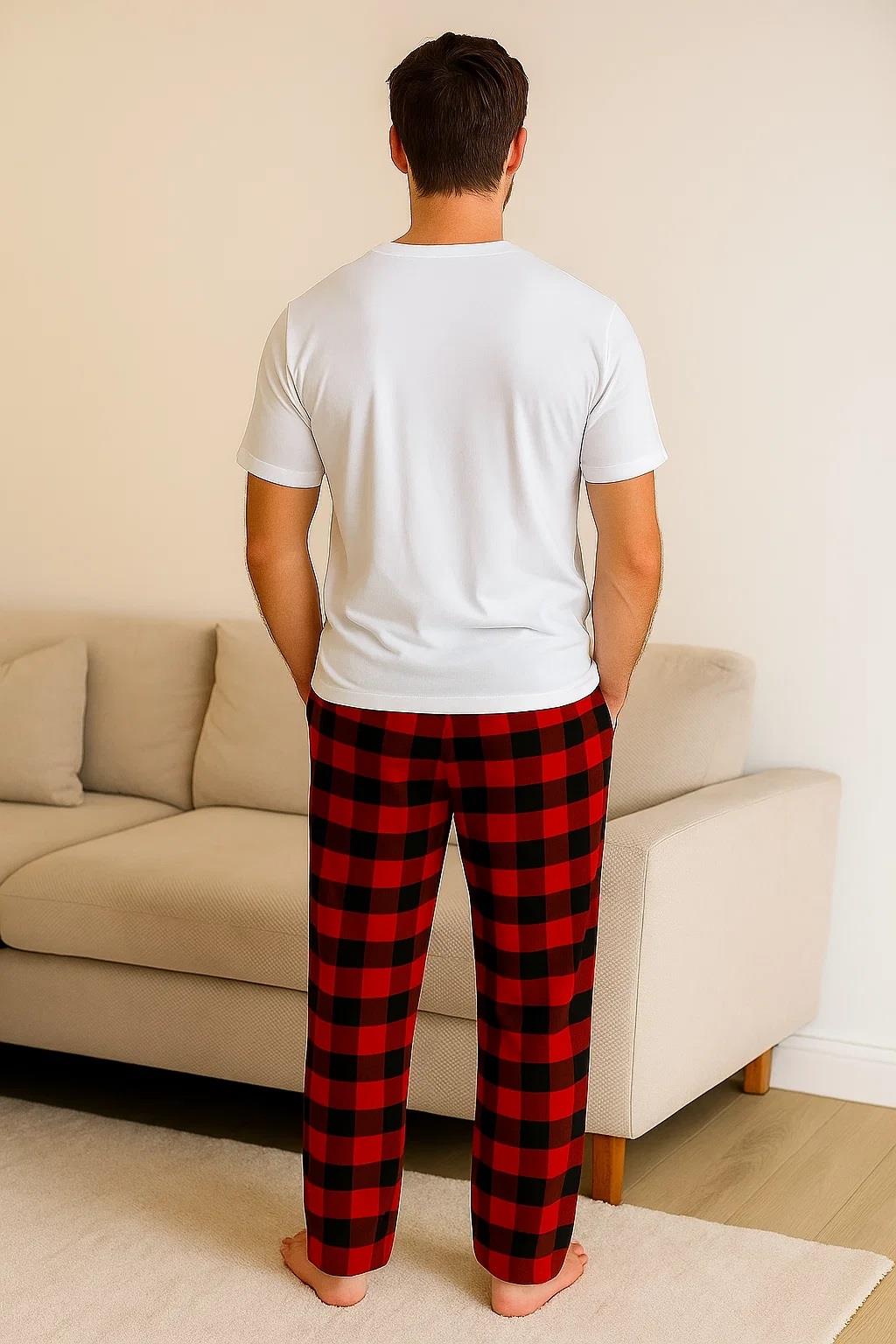 Mens Pyjamas Set Short Long Sleeve Two Piece TShirt Lounge Trouser PJ Nightwear