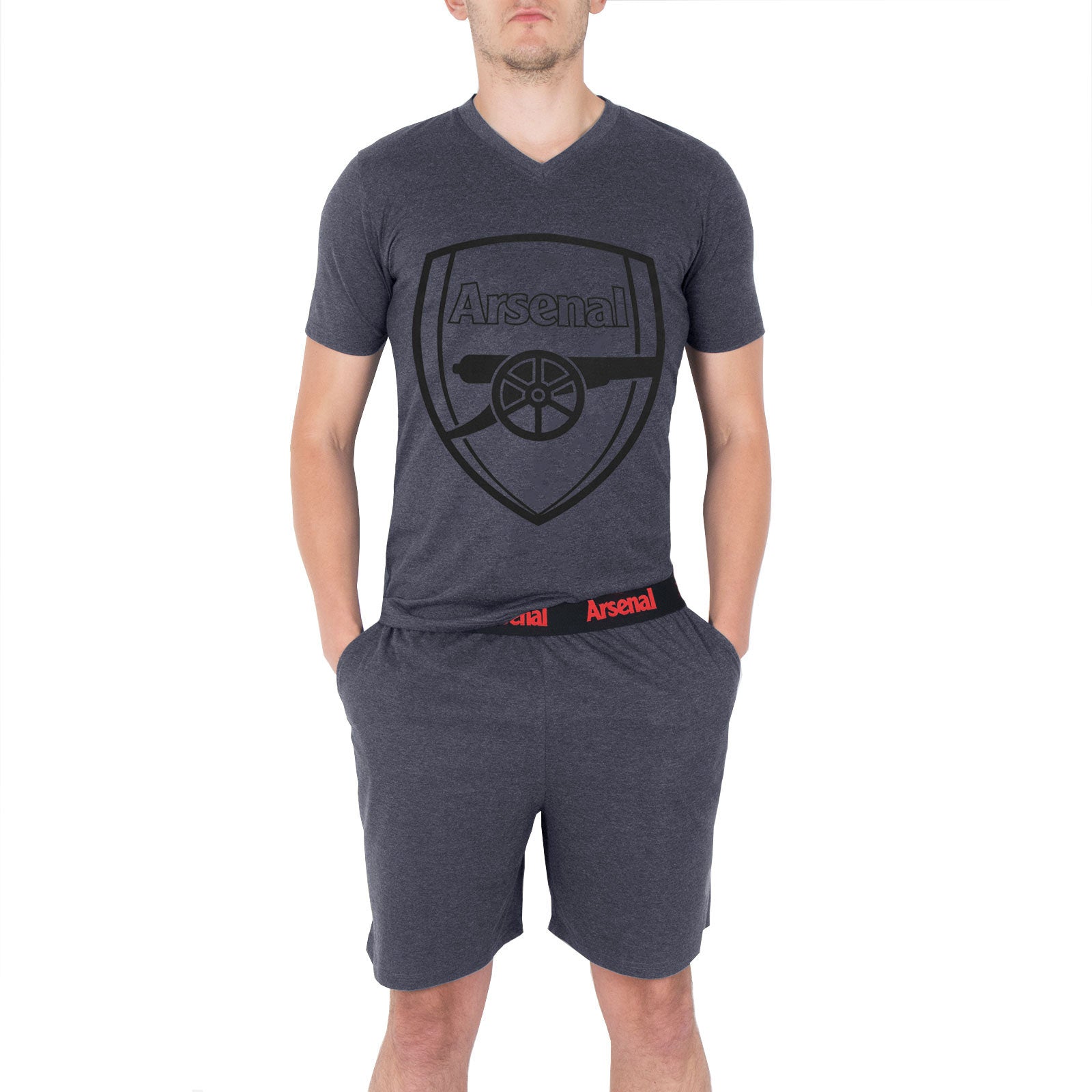 Arsenal FC Mens Pyjamas Short Loungewear OFFICIAL Football Gift