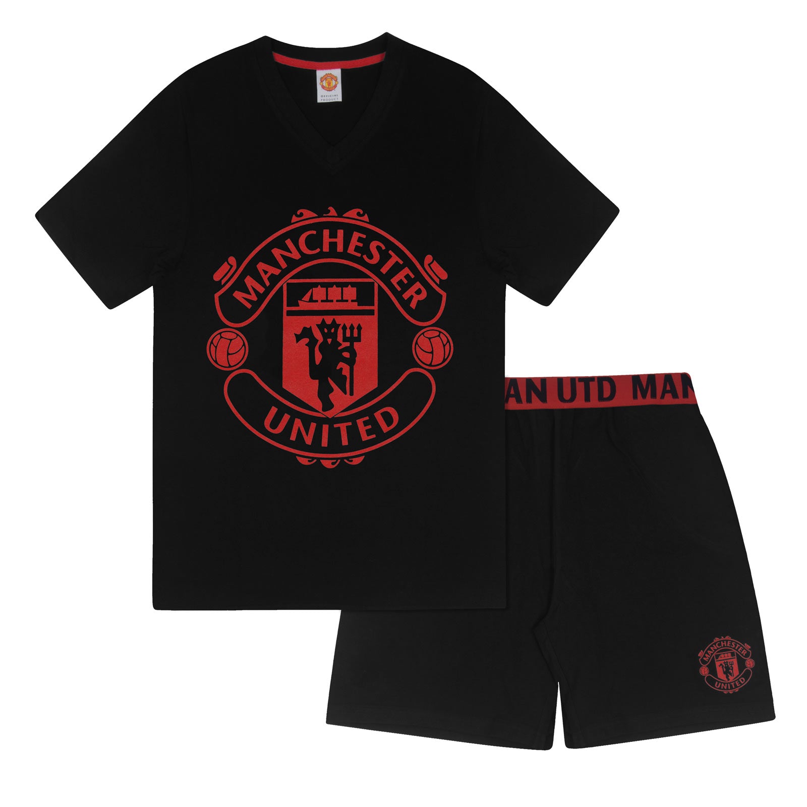 Manchester United Mens Pyjamas Short Loungewear OFFICIAL Football Gift