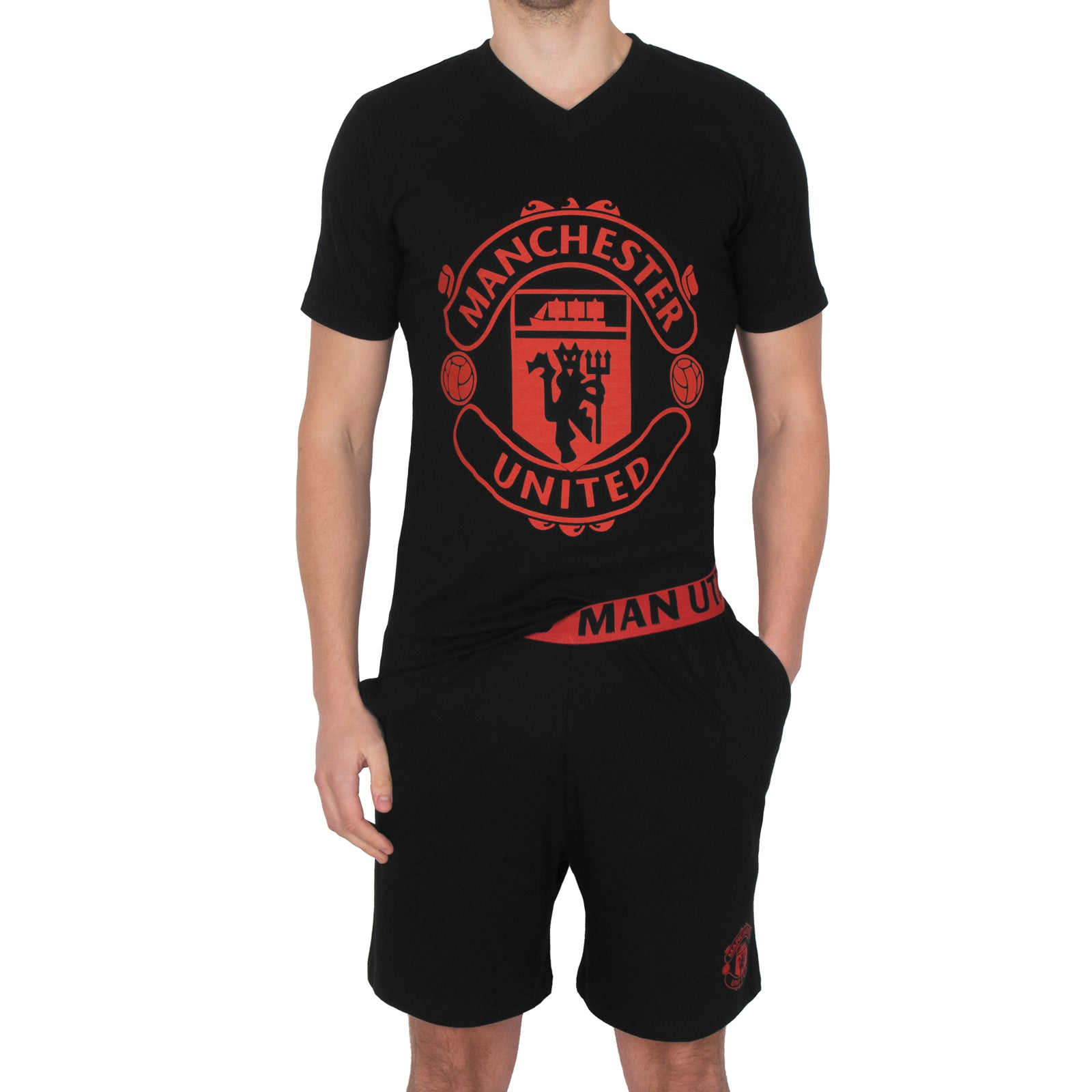Manchester United Mens Pyjamas Short Loungewear OFFICIAL Football Gift