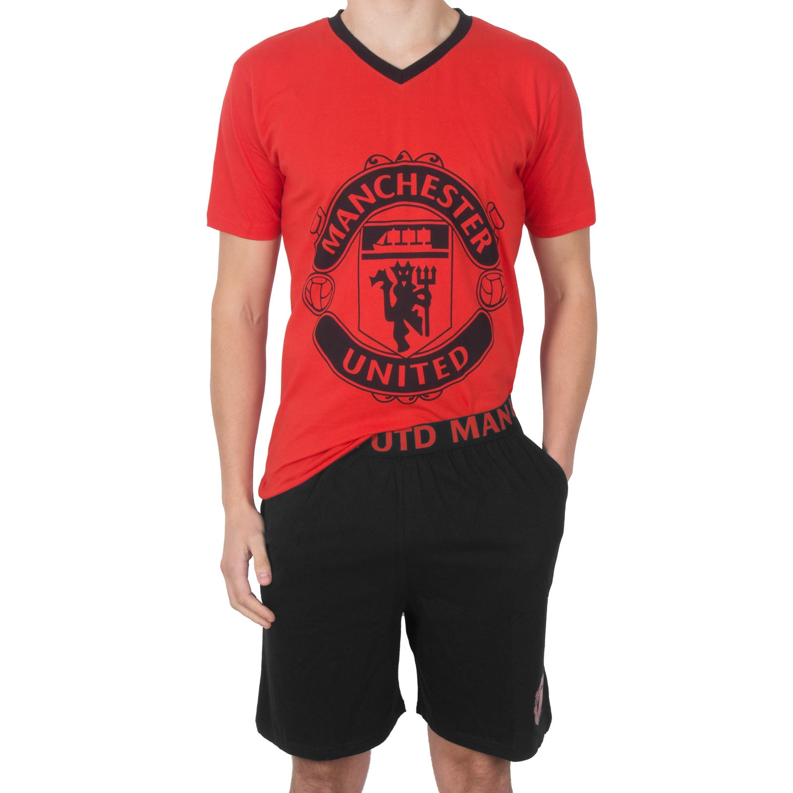 Manchester United Mens Pyjamas Short Loungewear OFFICIAL Football Gift