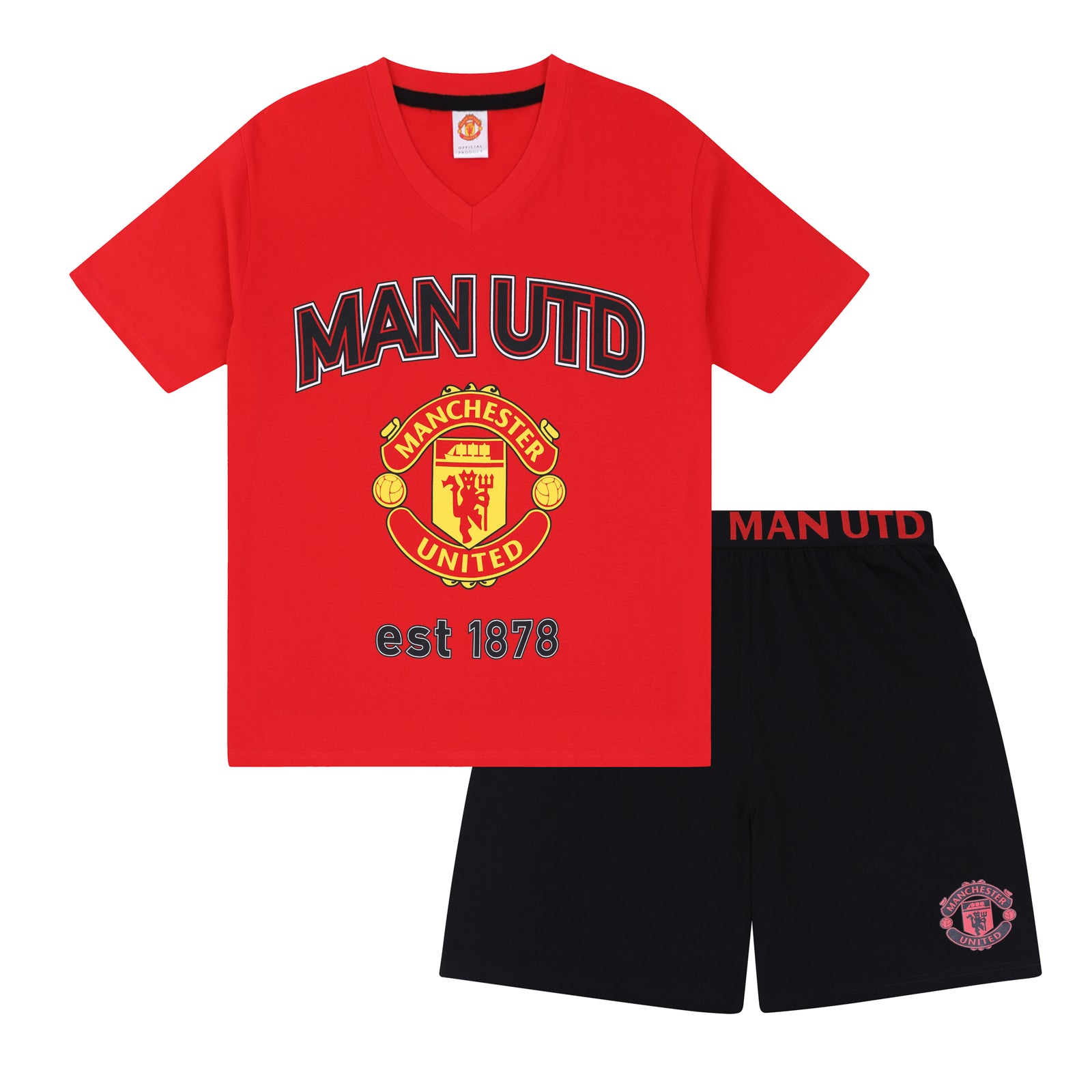 Manchester United Mens Pyjamas Short Loungewear OFFICIAL Football Gift