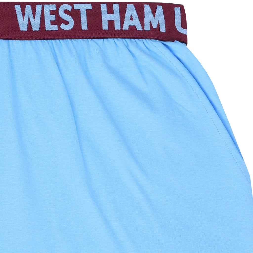 West Ham United FC Mens Pyjamas Short Loungewear OFFICIAL Football Gift