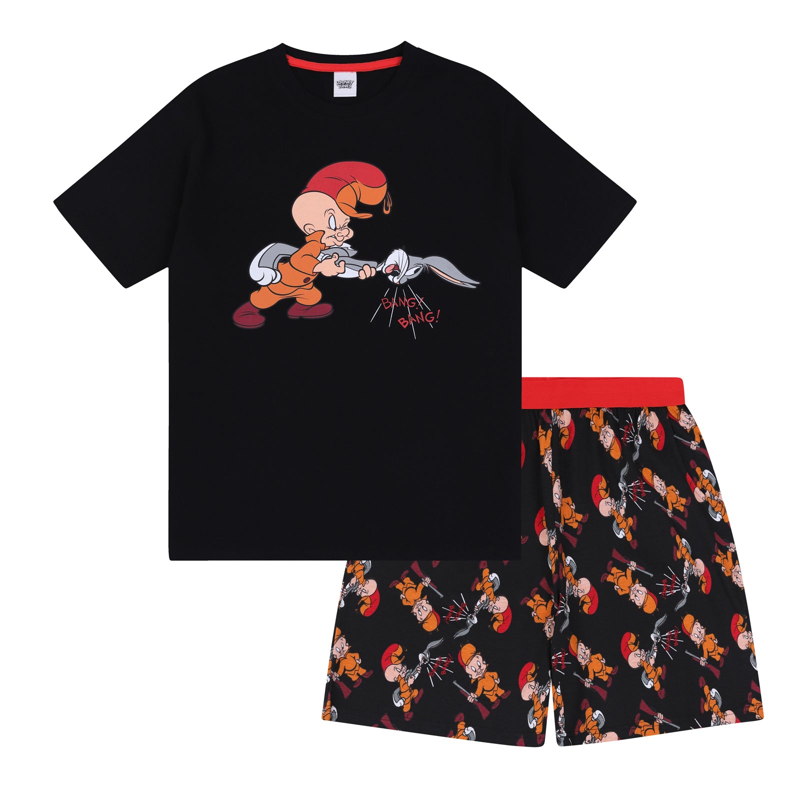Looney Tunes Mens Pyjamas Short Space Jam Taz Daffy Duck Elmer Fudd OFFICIAL