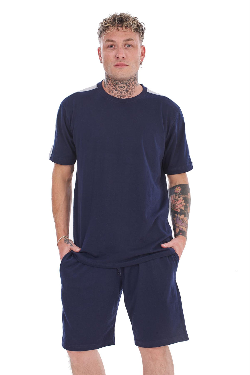 Mens Summer Tracksuit Set T-Shirt & Shorts 2 Piece Lounge Gym Outfit S-XXL