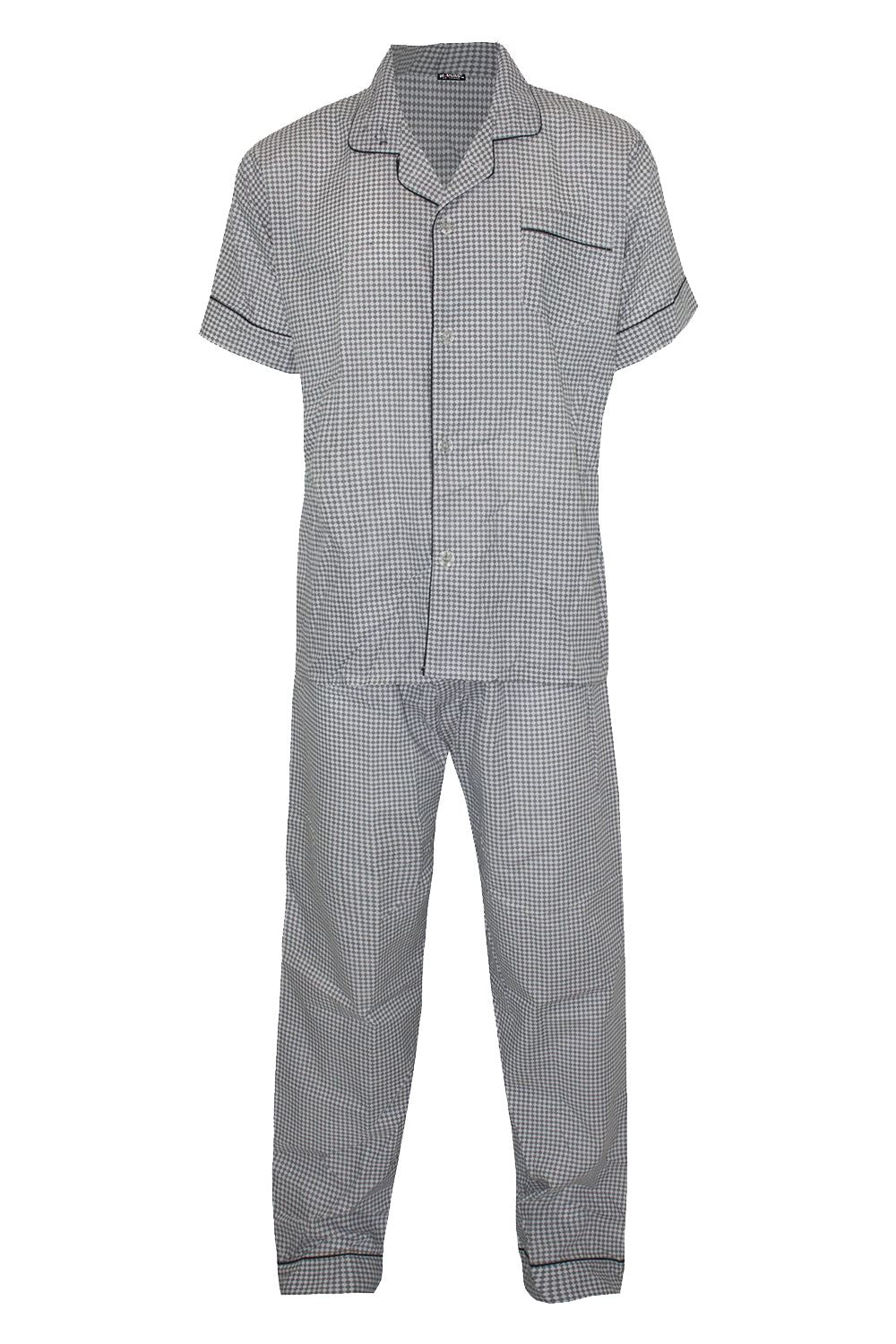 Traditional Stripes Dots Front Collar Sleep Suit Mens Pyjamas Pj Co-ord Set