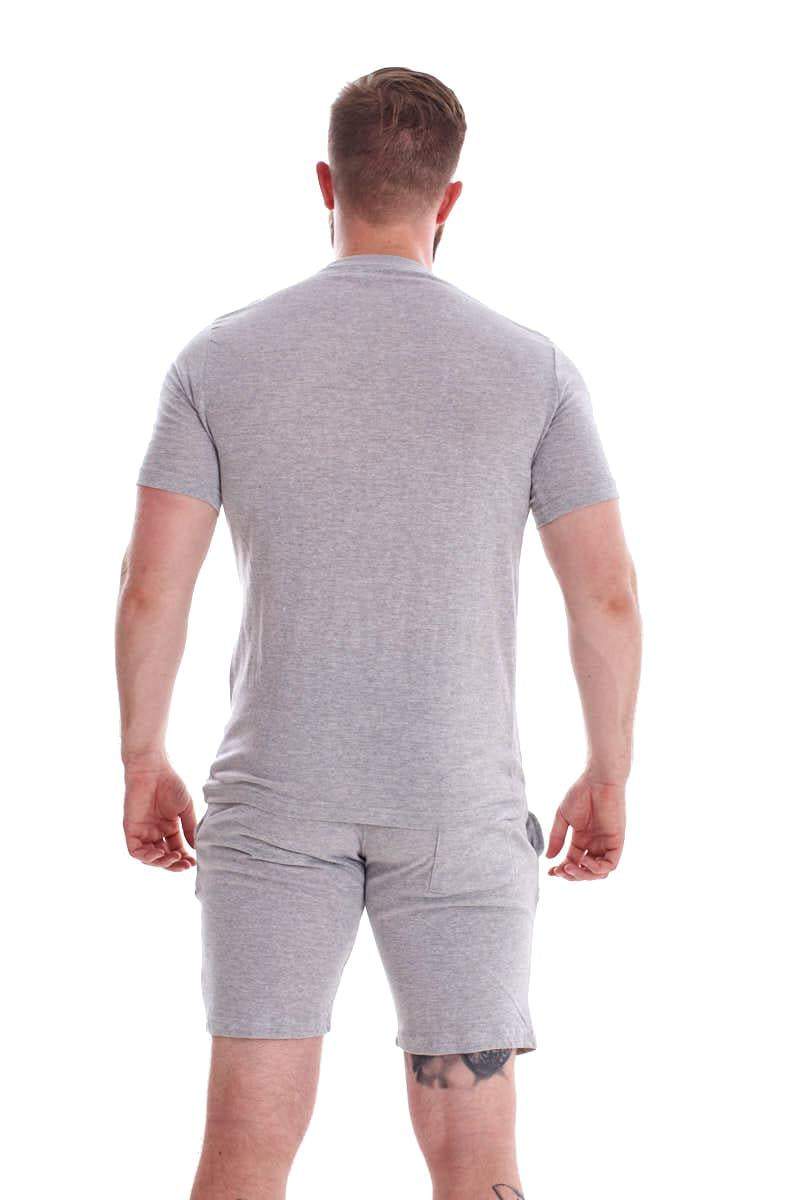 Mens Nightwear Set T Shirt and Shorts Two Piece Pyjamas Summer Sleep Lounge Wear