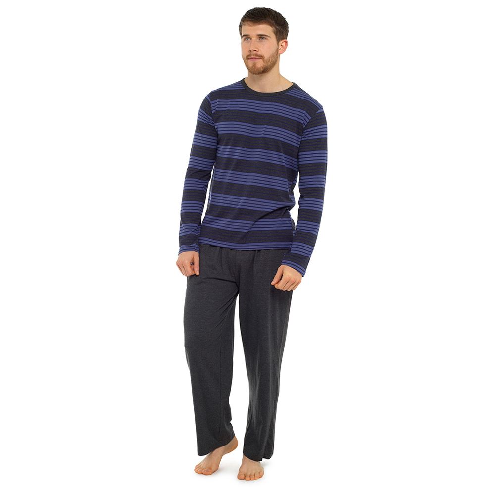 Mens Boys Cotton Pyjamas Short/Long Sleeve Nightwear Pyjama Set PJs Size M-XXL