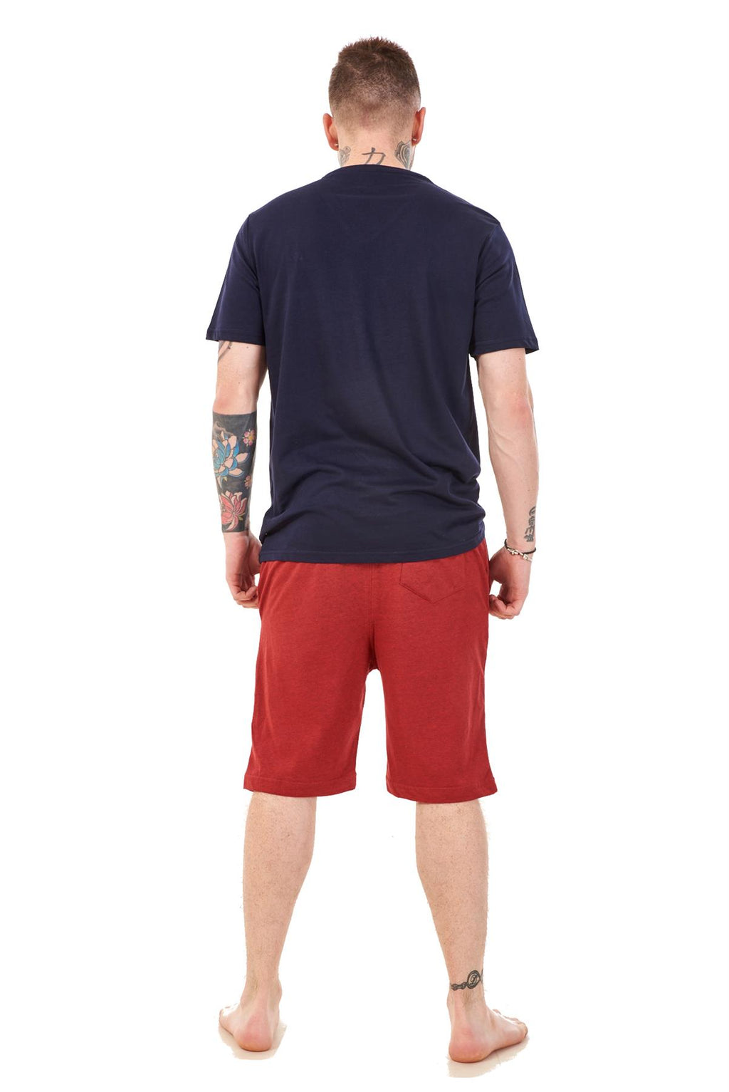 Mens Summer V-Neck T-Shirt & Shorts Set Lounge Gym Casual Tracksuit Outfit
