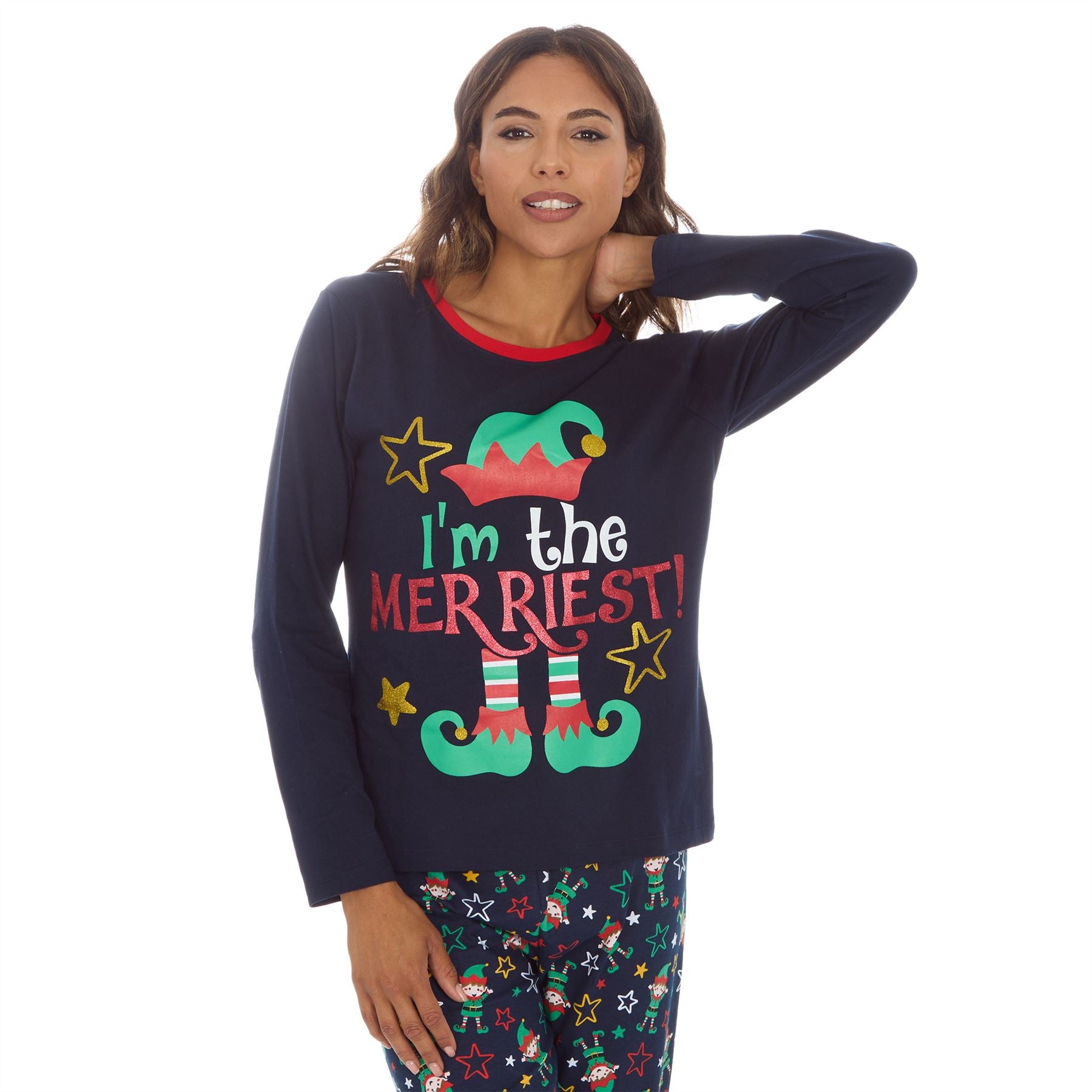 Family Matching Christmas Cotton Long Sleeve Pyjamas PJs His And Hers Pyjama Set