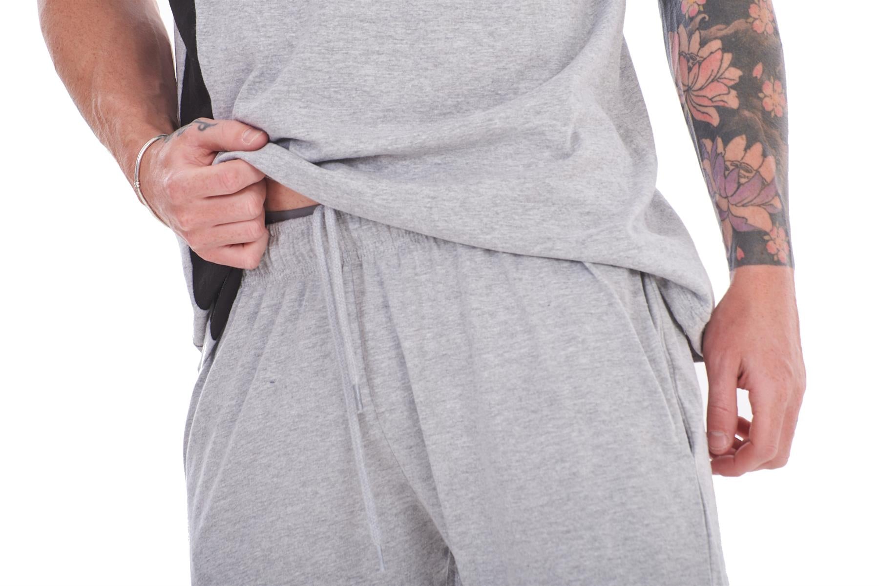Mens Contrast Panel T-Shirt & Shorts Set Summer Tracksuit 2 Piece loungewear