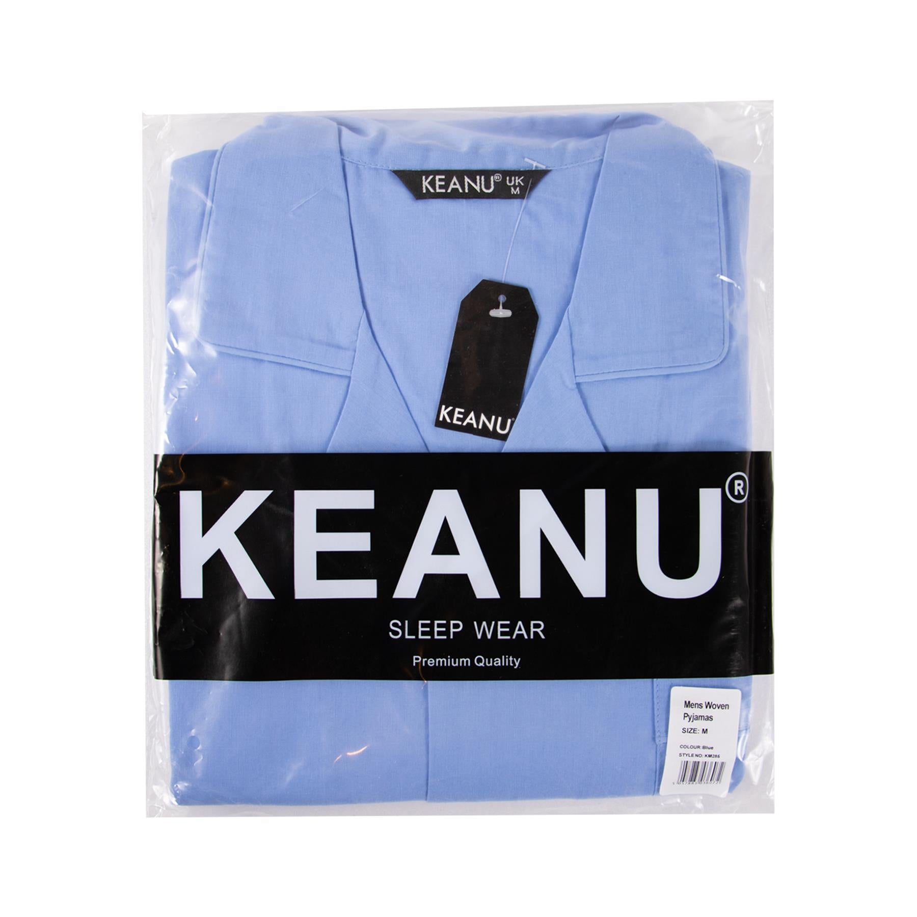 Mens  Oxford Woven Polycotton Plain Pyjama Set Nightwear Sizes S - 2XL