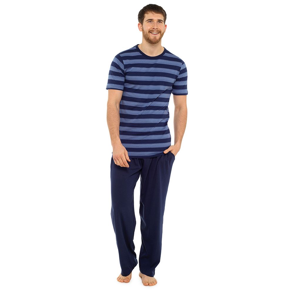 Mens Boys Cotton Pyjamas Short/Long Sleeve Nightwear Pyjama Set PJs Size M-XXL