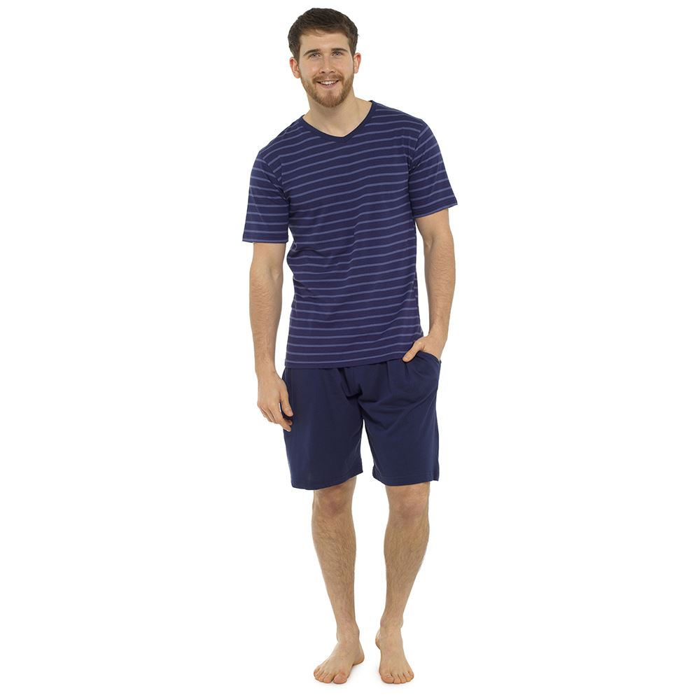 Mens Boys Cotton Pyjamas Short/Long Sleeve Nightwear Pyjama Set PJs Size M-XXL