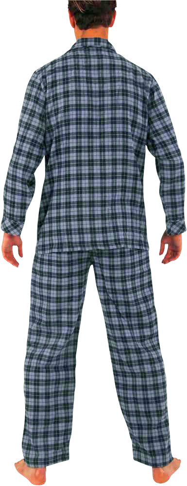Norty Mens Cotton Poly Blend Yarn Flannel Pajama Lounge Sleep Sets