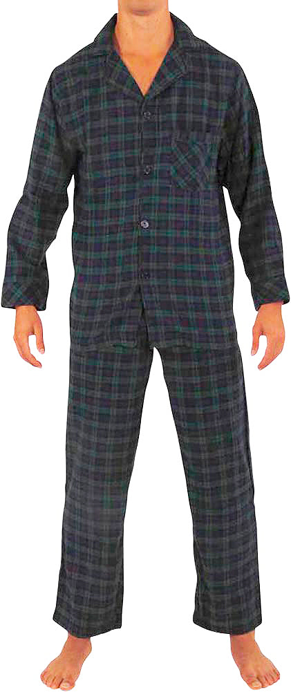 Norty Mens Cotton Poly Blend Yarn Flannel Pajama Lounge Sleep Sets