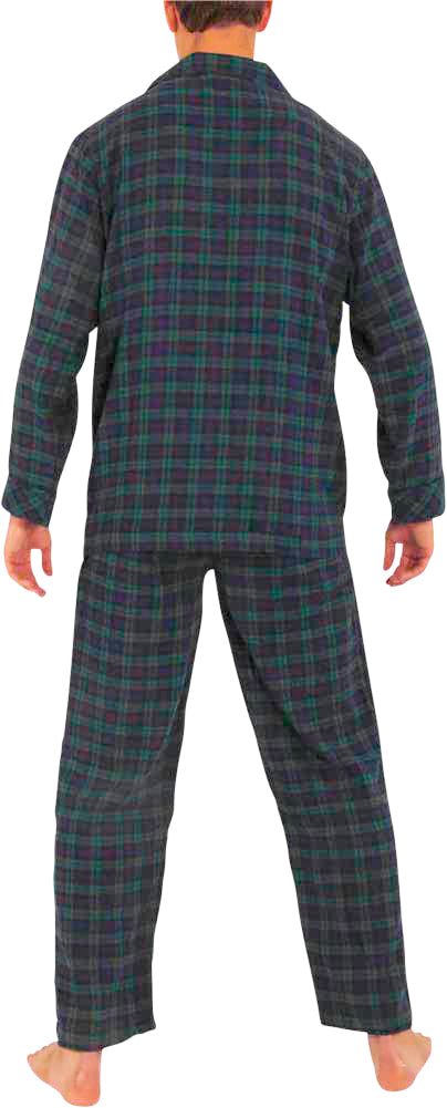 Norty Mens Cotton Poly Blend Yarn Flannel Pajama Lounge Sleep Sets