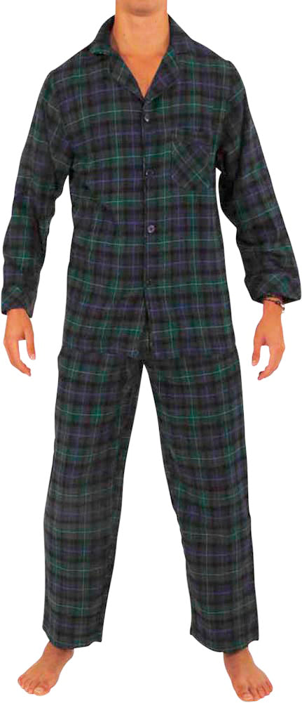 Norty Mens Cotton Poly Blend Yarn Flannel Pajama Lounge Sleep Sets