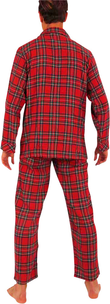 Norty Mens Cotton Poly Blend Yarn Flannel Pajama Lounge Sleep Sets