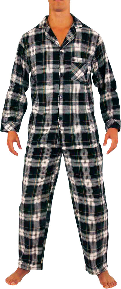 Norty Mens Cotton Poly Blend Yarn Flannel Pajama Lounge Sleep Sets