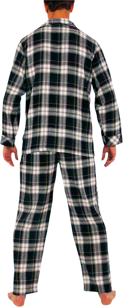 Norty Mens Cotton Poly Blend Yarn Flannel Pajama Lounge Sleep Sets