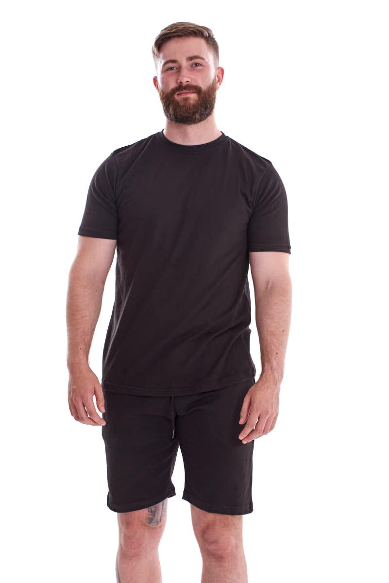 Mens Nightwear Set T Shirt and Shorts Two Piece Pyjamas Summer Sleep Lounge Wear