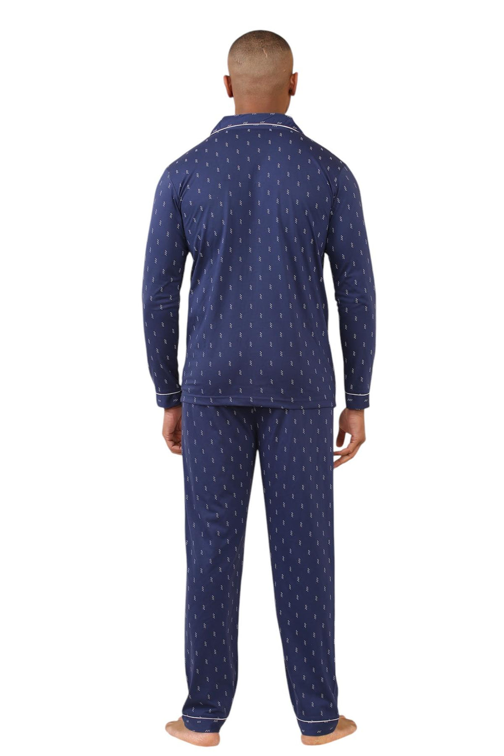 Mens Classic Assorted Long Sleeve Pyjama Set Soft Touch Button Up Nightwear