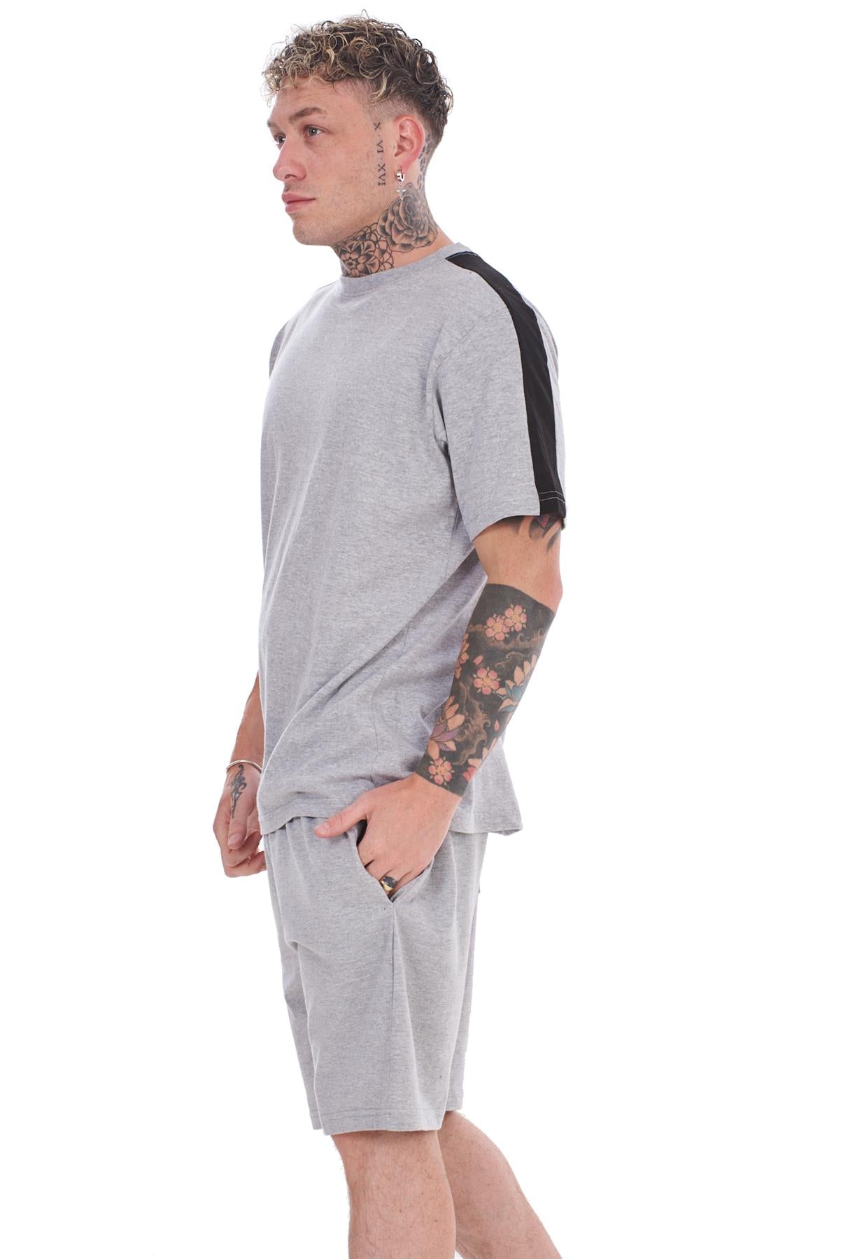 Mens Summer Tracksuit Set T-Shirt & Shorts 2 Piece Lounge Gym Outfit S-XXL