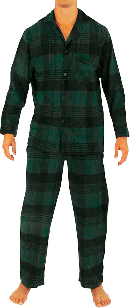 Norty Mens Cotton Poly Blend Yarn Flannel Pajama Lounge Sleep Sets
